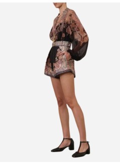 zimmermann t-shirt womanillustration billow blouse - 0991tf241 blkp