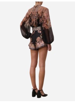 zimmermann t-shirt womanillustration billow blouse - 0991tf241 blkp