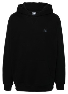 new balance sweater mannb athletics french terry hoodie - mt41534 bk