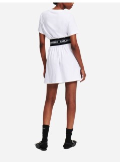 karl lagerfeld dress womanlogo tape t-shirt dress - 245w1351 100
