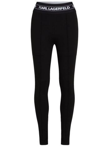 karl lagerfeld pantalon mujer logo elastic punto leggings - 245w1050 999