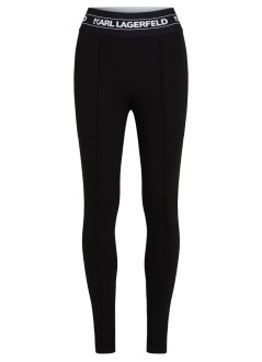 karl lagerfeld pantalon mujer logo elastic punto leggings - 245w1050 999