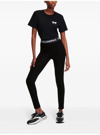 karl lagerfeld pantalon mujer logo elastic punto leggings - 245w1050 999 2