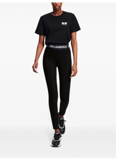karl lagerfeld pantalon mujer logo elastic punto leggings - 245w1050 999