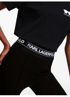 karl lagerfeld pantalon mujer logo elastic punto leggings - 245w1050 999
