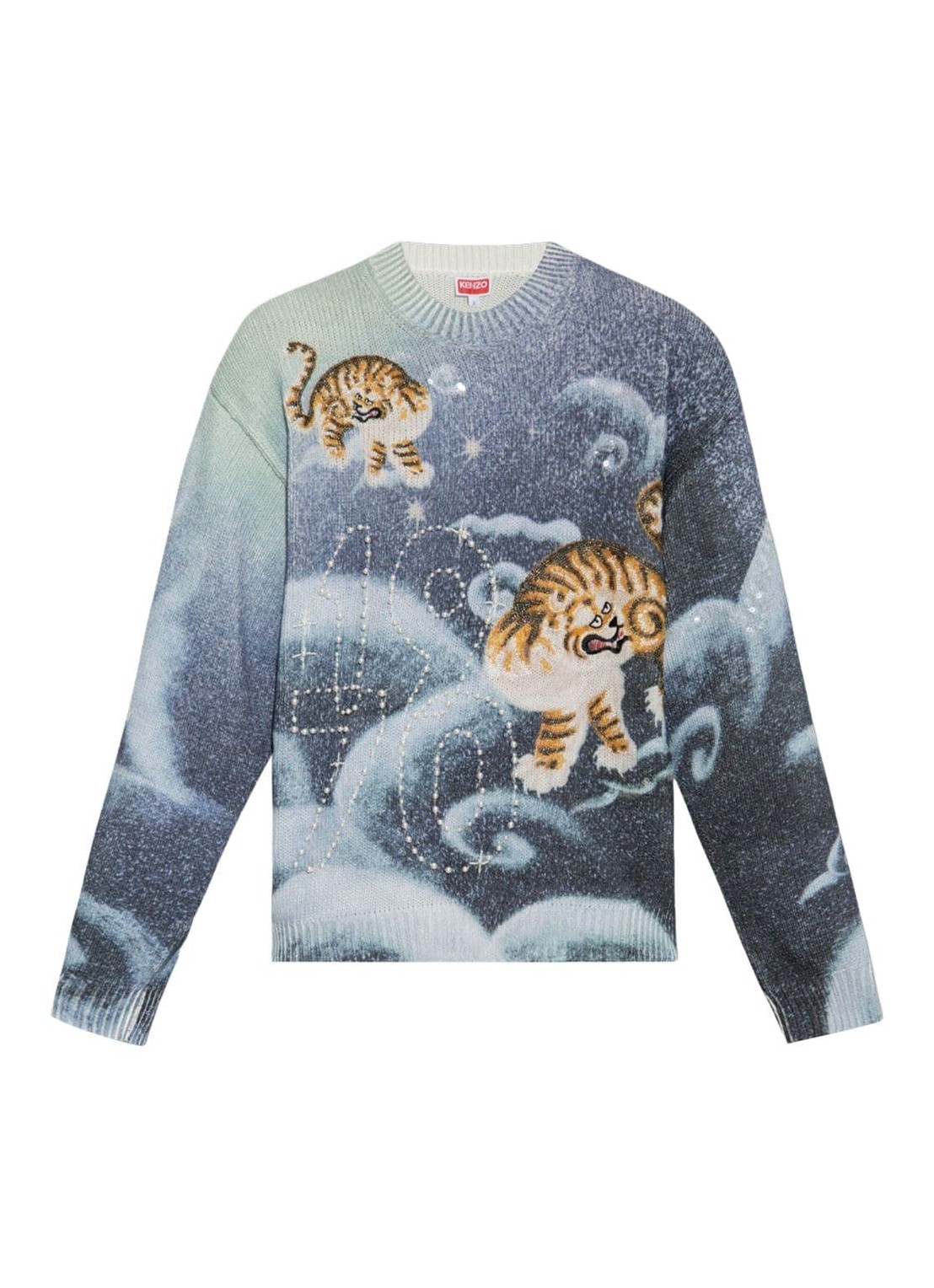 kenzo knitwear mankenzo cloud tiger jumper fe68pu4833cl 77 Talla M