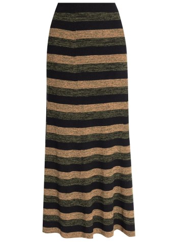 ganni falda mujer mini ribbed merino maxi skirt - k2292 999