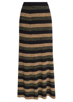 ganni falda mujer mini ribbed merino maxi skirt - k2292 999