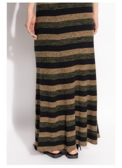 ganni falda mujer mini ribbed merino maxi skirt - k2292 999