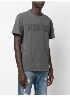 golden goose camiseta hombre golden m's regular t-shirt distressed cotton jersey with lo - gmp01220p000671 60318