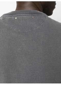 golden goose camiseta hombre golden m's regular t-shirt distressed cotton jersey with lo - gmp01220p000671 60318