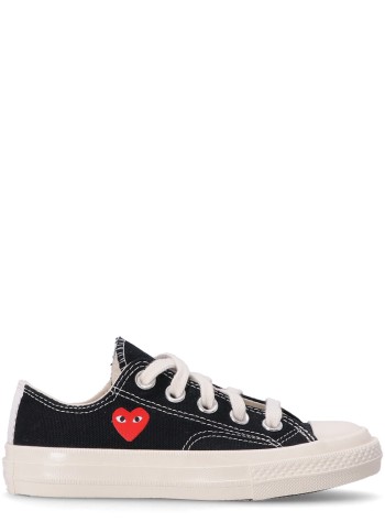 comme des garcons sneaker hombre converse kids small red heart low top - azk501001 black