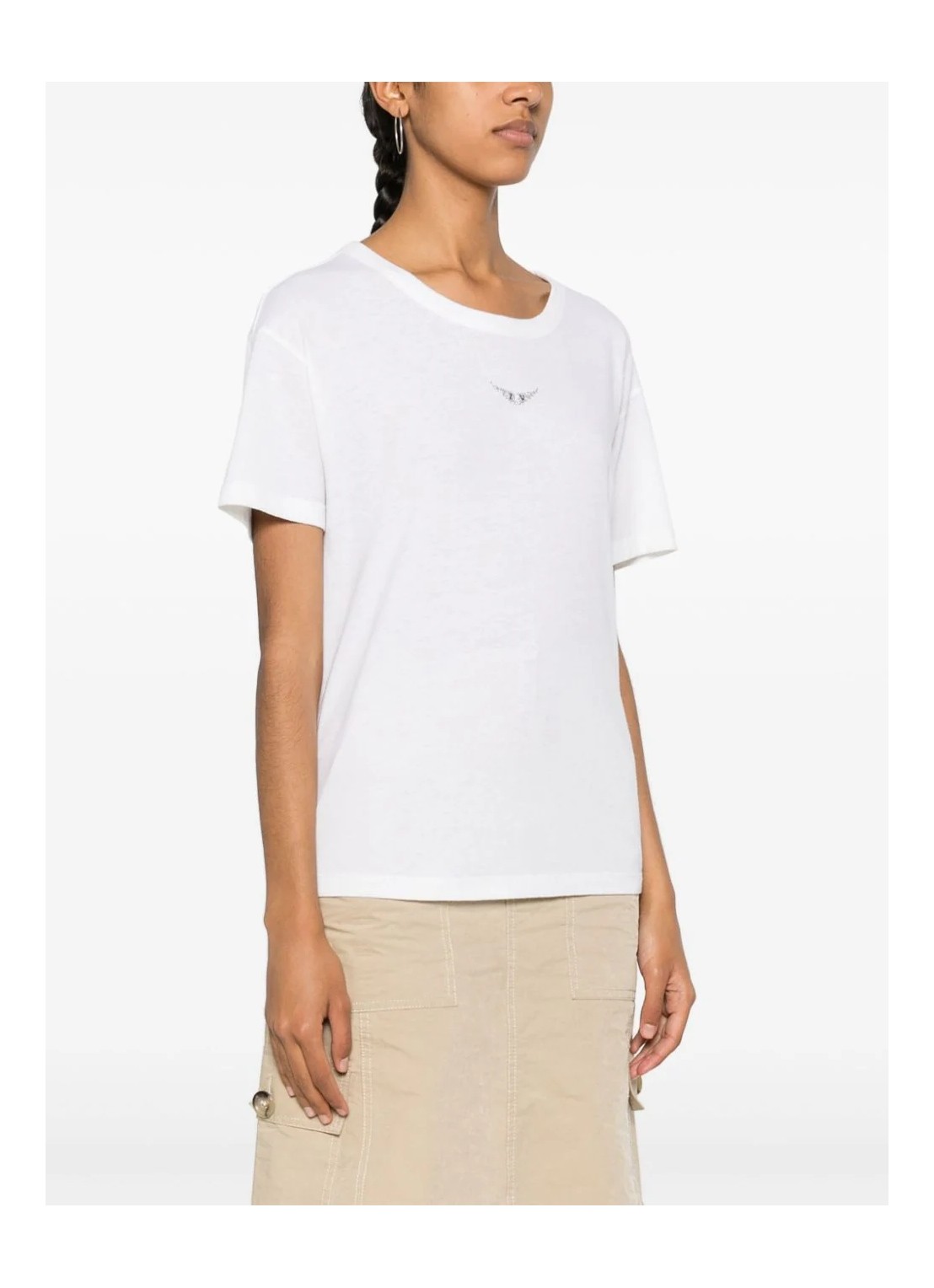 zadig & voltaire top womanmarta pcl wings strass - jwts01669