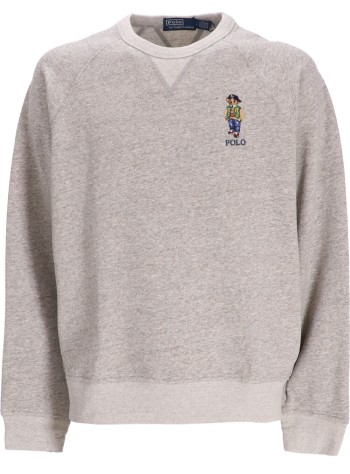 polo ralph lauren sudadera hombre lscnm4-long sleeve-sweatshirt - 710951803001 f24 loft heather vrsy bear