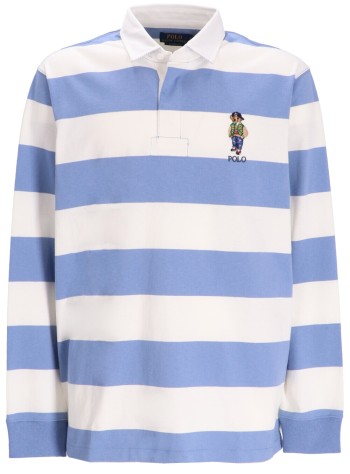 polo ralph lauren polo hombre lsrgbyclsm15-long sleeve-rugby - 710952913001 f24 camps blu dkw wh vrsy bear