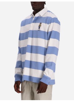 polo ralph lauren polo hombre lsrgbyclsm15-long sleeve-rugby - 710952913001 f24 camps blu dkw wh vrsy bear