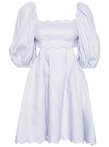 zimmermann vestido mujer halliday scallop mini dress - 1082dss241 lil
