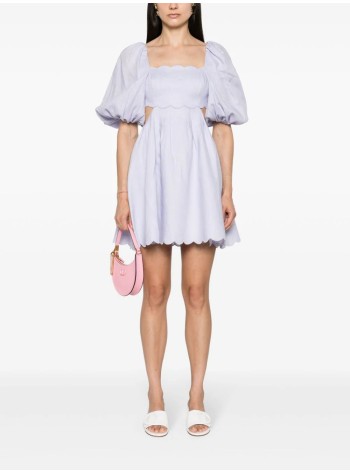 zimmermann vestido mujer halliday scallop mini dress - 1082dss241 lil 2