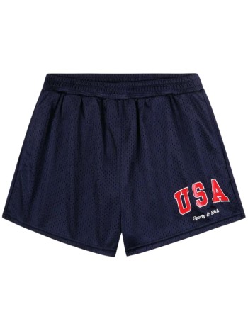 sporty & rich short pant womanusa mesh disco short - sh037503643bl32 31