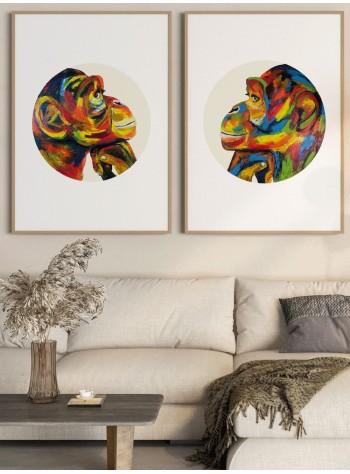 22º grados decoracion unisex lámina mona 50 x 70 cm - 54202454 mu 2