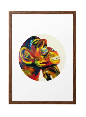 22º grados decoracion unisexlámina mono 40 x 50 cm - 58202458 mu