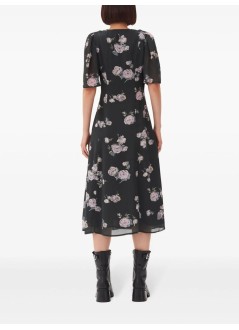 ganni vestido mujer fluid crepe wrap midi dress - f9504 771
