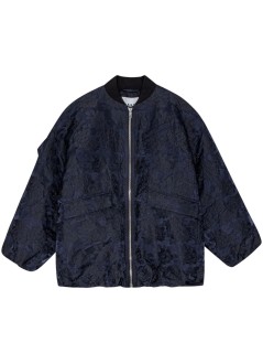 ganni outerwear womanbotanical jacquard bomber jacket - f9707 268