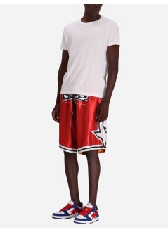 bape short pant manbape reversible basketball shorts m - 1k30153317 red