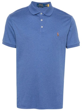 polo ralph lauren polo hombre custom slim fit soft cotton polo shirt - 710713130008 faded royal heather