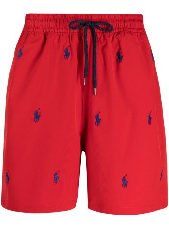 polo ralph lauren trunk hombre 5.75-inch traveler classic swim trunk - 710835129001 rl 2000 red w navy aoe pp