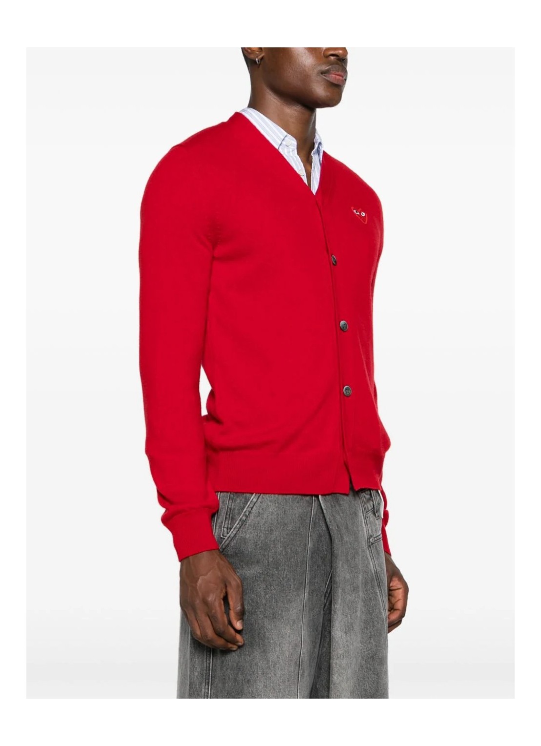 Comme des garcons red cardigan sale