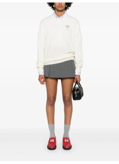 comme des garcons punto hombre play white heart pullover natural color - axn064051 natural