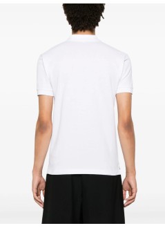 comme des garcons polo hombre t-shirt double red emblem - axt290051 white