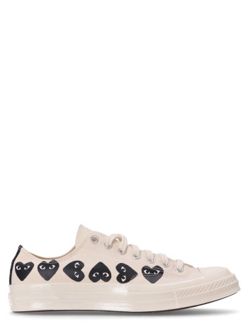 comme des garcons sneaker womanconverse multi heart low top - azk126001 beige