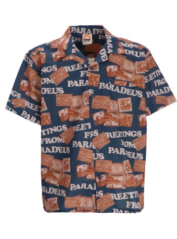 deus ex machina shirt manparadeus shirt - dmf245566 moroccan blue