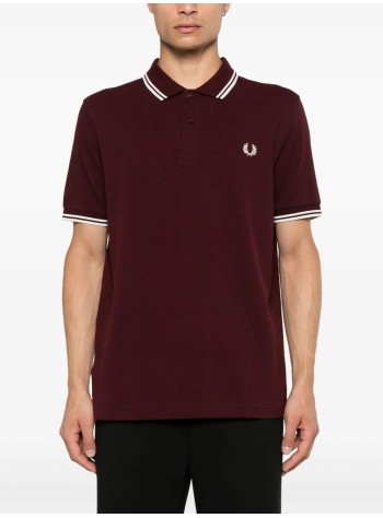 comme des garcons polo manmens t-shirt knit - fnt502bw24 burgundy 2