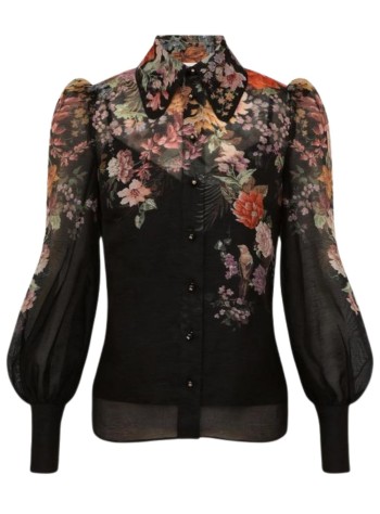 zimmermann shirt womanpavilion tie neck blouse - 0992tf243 blkmlfl