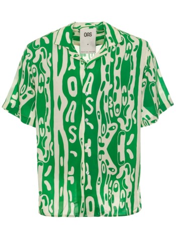 oas camiseria hombre verdant jiggle viscose shirt - 700548 verdant jiggle