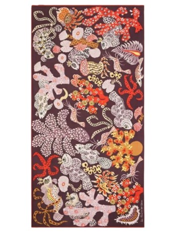 inoui editions neckwear womanscarf etole 100 jardin de sirenes dom robert - et191ja11 brown marron