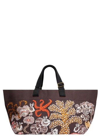 inoui editions handbag mujer carrier bag cabas jardin de sirenes dom robert - ma19cja11 brown marron