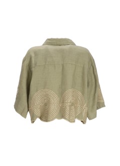 greek archaic kori shirt womanshirt labyrinth cropped b - s24k250021 173