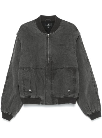 represent outerwear hombre inset sleeve bomber - mlm1034 stained black