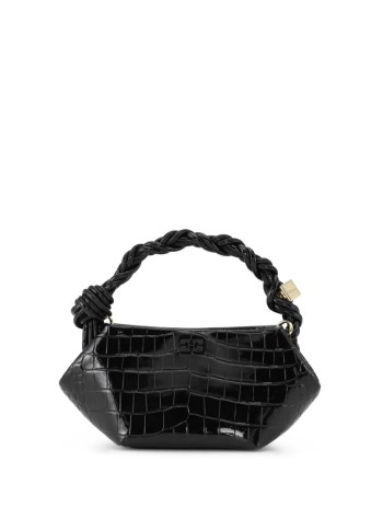 ganni crossbody womanganni bou bag mini patent croco - a6089 099