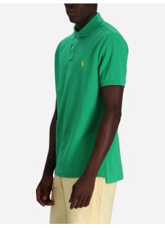polo ralph lauren polo mansskccmslm1-short sleeve-knit - 710680784394 golf green c1277