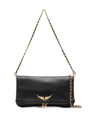 zadig & voltaire crossbody womanrock grained leather - lwba00001 008