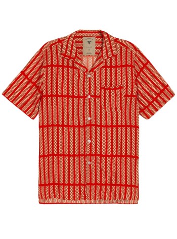 oas camiseria hombre railway viscose shirt - 700521 railway