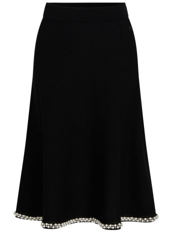 A Line Pearl Knit Skirt