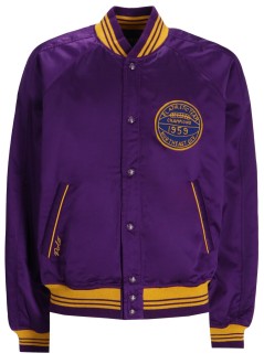 polo ralph lauren outerwear hombre baseball jkt-lined-bomber - 710949942001 champion purple x