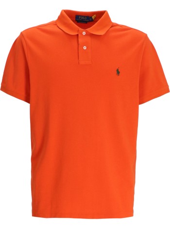 polo ralph lauren polo hombre sskccmslm1-short sleeve-knit - 710680784396 college orange c0595