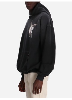 represent sweater manarchangel hoodie - mlm4238 stained black